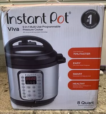 Instant Pot 8 Qt 9 In 1 Electric Programable Pressure Cooker Stainless Steel • $74.99