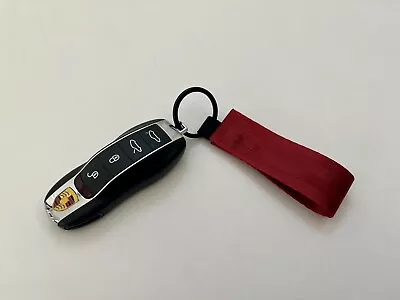 Porsche 911 GT3RS RED MINI Door Pull Style KeyChain Seatbelt Strap Lanyard 997 • $40