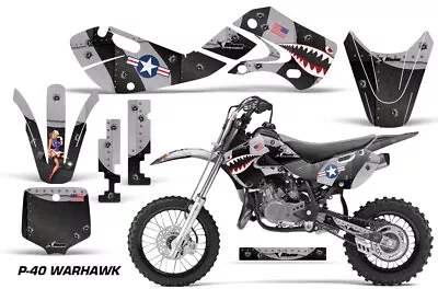 MX Graphics Kit Decal For Kawasaki KX65 02-18 And KLX110 02-09 P-40 Warhawk K • $99.95