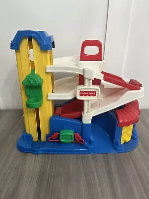 Vintage Fisher Price Little People Chunky 1995 Action Parking Car Garage Ramp • $29.99