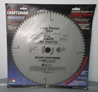VTG NOS Craftsman Sears Circular Saw Blade MACH 2 Silver Series 9-32023 12 Inch • $55