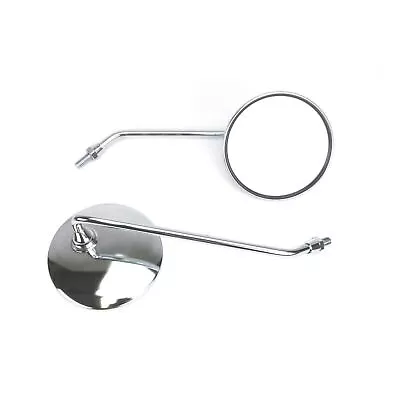 8mm Motorcycle Scooter Mirrors 4  Round For Honda Metal Head And Stem  Lfm-008 • $22.97