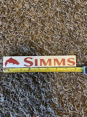 Simms Trout Fly Fishing Sticker Decal Red Approx 8” • $5