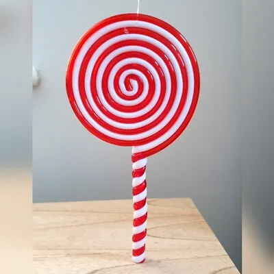 1 X Red & White Candy Cane Lollipop Christmas Tree Decoration Sweets Wreath • £4.25
