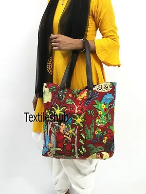 $22.82 • Buy Women's Fashion Hand Bag Women's Shoulder Bag Indian Maroon Frida Kahlo Hand Bag