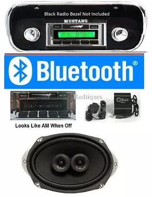 1967-1968 Ford Mustang Bluetooth Radio Hands Free  Dash Speaker  NO AC 630 II-BT • $449