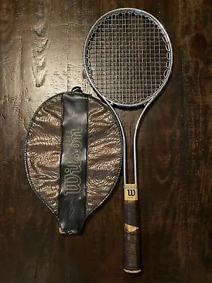 Wilson T2000 Metal Tennis Racket 4 1/2” With Wilson Advantage Cover Vintage • $8.99