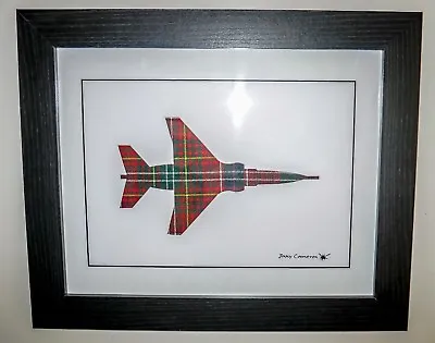 SEPECAT RAF Jaguar 226OCU Lumsden Tartan Silhouette Lossiemouth Wall Art Framed • £40