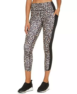 Ideology Pants Bold Leopard Print Leggings MidRise Brown Black Sz XS NEW NWT 429 • $14.88