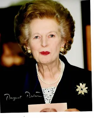 “UK Prime Minister” Margaret Thatcher Signed 8X10 Color Photo • $399.99