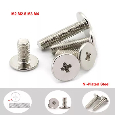 M2 M2.5 M3 M4 Phillips Low Wafer Head Screws Ni-Plated Computer Laptop Machine • £1.62