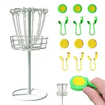 Metal Mini Golf Stand Flying Disc Golf Target Disc Golf Basket Chain Style Disc • $50.72