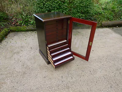 £250 • Buy A Good W&d 12 Drawer Insect Cabinet Mahogany & Deal . Butterfly Moth Taxidermy