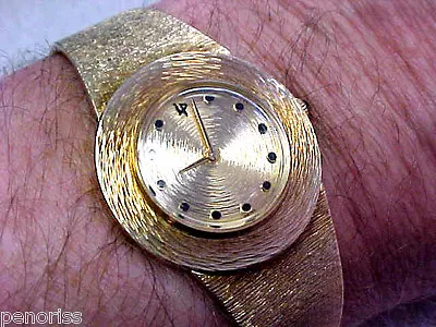 Lucien Piccard Art Deco Style 1950s Watch 14k Gold For Man Or Woman   Make Offer • $3239