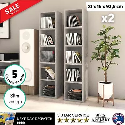 CD Shelf Rack Stand Media DVD Holder Organiser Storage Display Cabinet 2 Pcs • $88.17