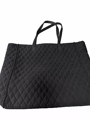 Vera Bradley Black Quilted Shoulder Large Tote Commuter Bag Purse • $20