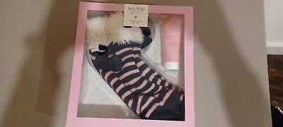 JACK WILLS Grey Slipper Socks 4 - 8. Fruity Body Lotion GIFT SET Boxed NEW • £8