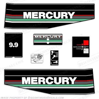 Fits Mercury 1991 9.9HP Outboard Engine Decals - Teal • $69.95