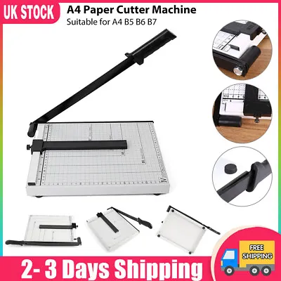 Heavy Duty A4 Photo Paper Cutter Guillotine Ruler Home Office Tool Card Trimmer • £13.49