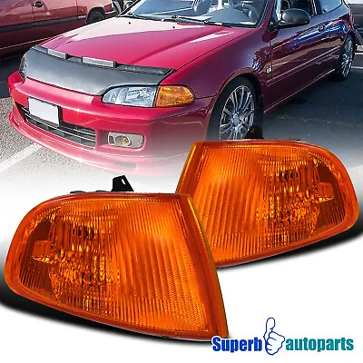 Fits 1992-1995 Honda Civic 3Dr Hatchback Corner Signal Lights 92-95 Replacement • $17.98