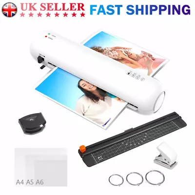 A4 Laminator Machine Hot & Cold Mode A4 A5 A6 With 15 Pouches For Files Document • £31.88