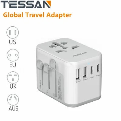 $32.99 • Buy Mini Universal Power Adapter Electrical Socket With USB C Power Plug For Travel