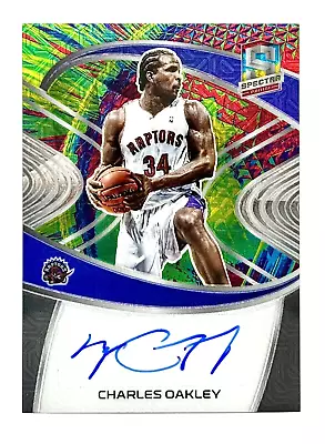 2020-21 Panini Spectra Meta Charles Oakley Auto 2/15 Toronto Raptors • $29.99