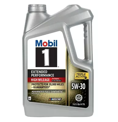Mobil 1 Extended Performance High Mileage Full Synthetic Motor Oil 5W-30 5 Qt. • $26.99