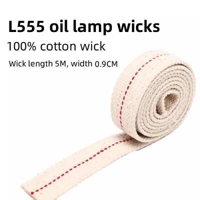 10FT/16FT Long 0.9CM Width Wick For L555 245 Vintage Glass Oil Lamp Wick Holder • $9.20