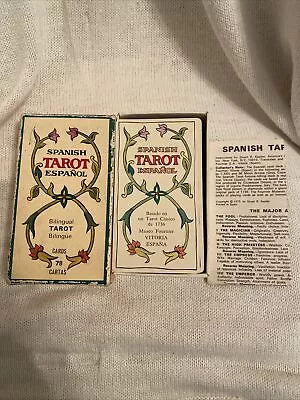 Vintage Tarot Spanish Espanol Bilingual - 1975 Fournier - 78 Boxed Colour Cards • £29.99