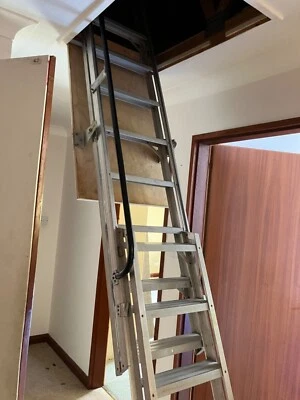 £39.99 • Buy 2 Section Loft Ladder Aluminium 
