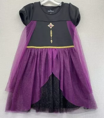 Disney Frozen II Anna Princess Dress W/ Tulle Cape & Gold Size L 10-12 • $9.60