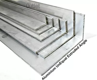 £4.25 • Buy Aluminium UNEQUAL Angle Extruded Full Range Available Bandsaw Cut Lengths