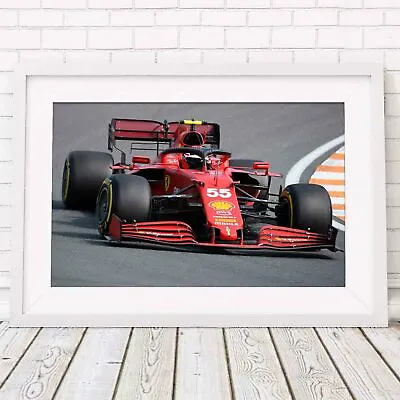 $21.95 • Buy Ferrari - Sainz Formula 1 Sports Car Poster Picture Print - Sizes A5 To A0