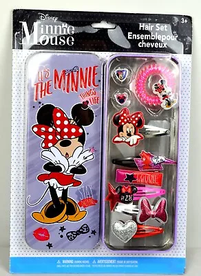 Disney Minnie Mouse Townley Girls Hair Accessories With Tin Pencil Case Gift Set • $9.99