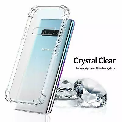 For Samsung Galaxy S10 Plus S10e Clear Transparent Shockproof TPU Bumper Case • $6.25
