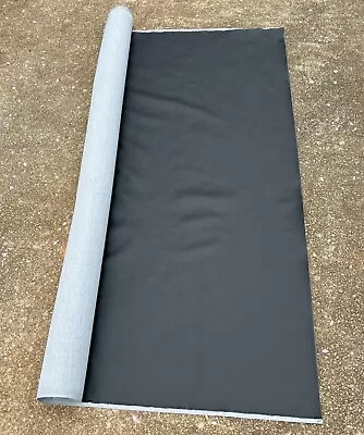 6 Yards Black Vinyl Upholstery Remnant Roll Fabric 54  Width Crafting Furniture • $80