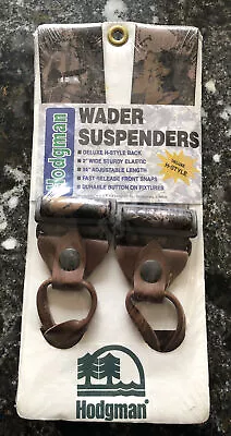 HODGMAN Deluxe H-Style 2” Wader Suspenders Mossy Oak Breakup Made In The USA NOS • $19.99