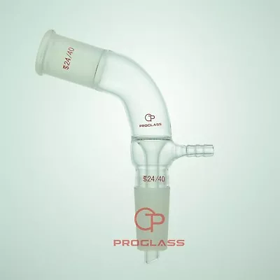 $12 • Buy Pro Glass 24/40 Glass Vacuum Take Off Adapter Bent Short Stem