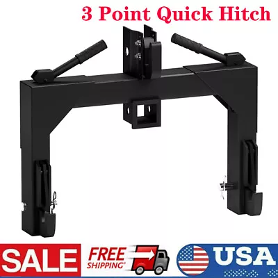 3-Point Quick Hitch Tractor Adapter 3000 Lbs For Category 1&2 Tractors Black • $199.98