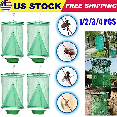 The Ranch Fly Trap Reusable Fly Catcher Killer Cage Net Trap Pest Bug Catch Lots • $7.12