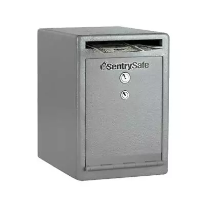 SentrySafe Depository Safe Drop Slot Box Carbon Steel Door Dual Key Lock Gray • $204.71