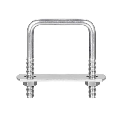 Square U-Bolts 3 Sets 42mm Inner Width 60mm Length M6 With Nuts And Plates • £11.35