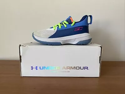 Under Armour Curry 7 NERF Super Soaker Kids Shoes 3022113-404  Size US 11K RARE • $180