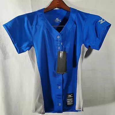 Mizuno Jersey Boys Medium Performance Short Sleeves Button Baseball Youth • $19.97