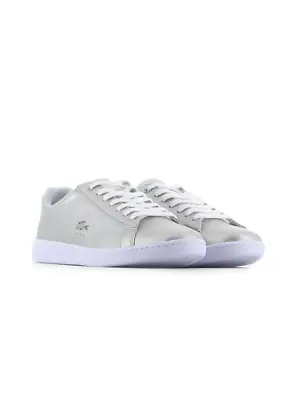 Lacoste Grey White Leather Carnaby Evo 118 Shoe • £39.99