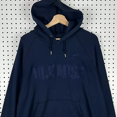 Ole Miss Rebels Nike Hoodie Sweatshirt Navy Blue Old English Stitched Size XL • $28.89