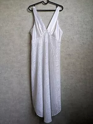 Vtg LA II White Zebra Chiffon Baby Doll Nightgown Nightie Dress Sheer • $11