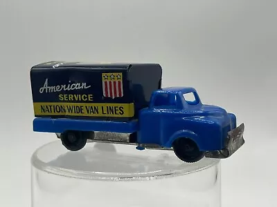 Blue Moving Truck American Service Nation Wide Van Lines Japan Toy Truck 4” Fair • $7.99