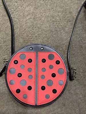 Kate Spade New York Red & Black Leather Ladybug / Ladybird Xbody Bag NEW • £99